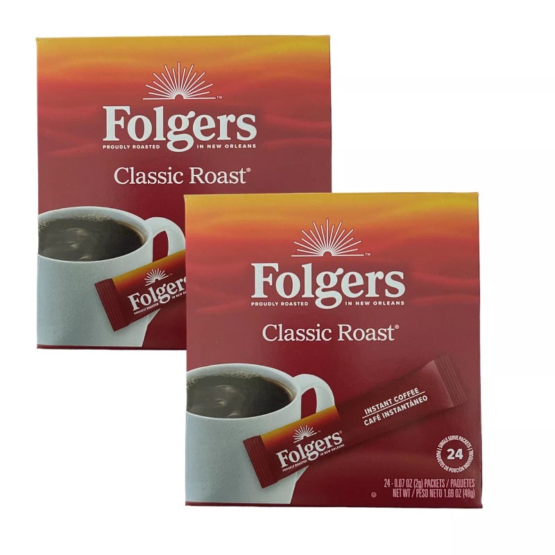 Folgers Classic Medium Roast Instant Coffee (48 Single Serve Packets