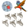 6pcs Parrot Fruit Vegetable Clips Stainless Steel Bird Cage Feeder
