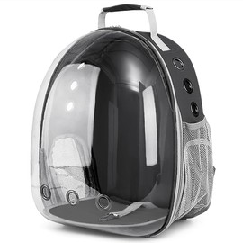 Pet Backpack Carrier,Bubble Backpack Cat Carrier,Pets and Small Dogs,Space Capsule Pet Carrier for Traveling, Walking, Hiking and Outdoor Activities (Black)