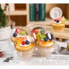 NPLUX 4 Compartment Cupcake Containers 40 Pack Cupcake Holder with