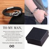 To My Man, Infinity Leather Bracelet Husband Gifts from WifeI