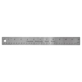 Athina 11000810 Non-Slip Stainless Steel Cutting Ruler 12 Inch (30 cm) with Cork