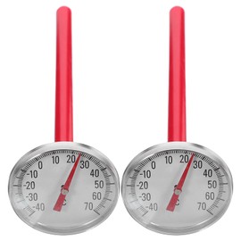 Kichvoe 2pcs Car Air Conditioner Thermometer: Mechanical Clock Shape Thermometer for Car Interior Decoration, Vehicle Dashboard Accessories