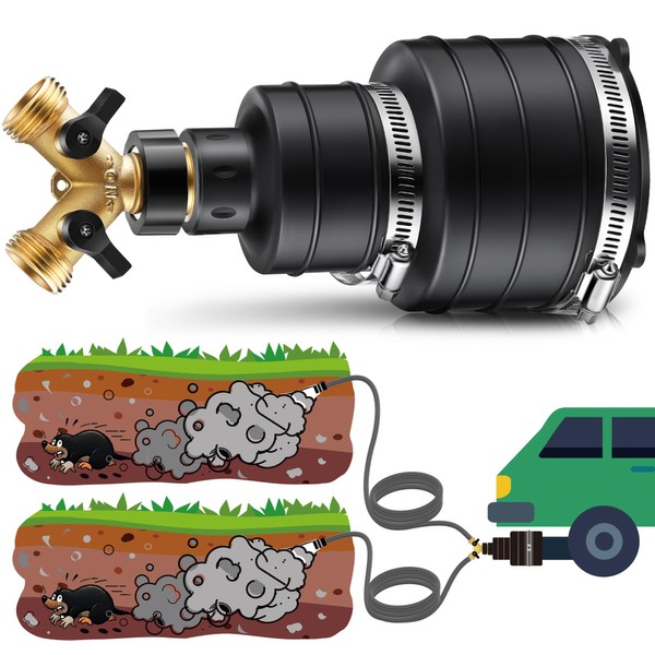 Qualirey Pest Control Exhaust Pipe Attachment with 2 Way Hose