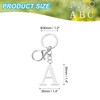 PATIKIL Initial Letter Key Chain, Letter A-Z Keychain Initials Keyring