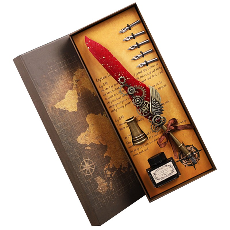 Quill Pen and Ink Set Vintage Elegant Style Smoothly Writing