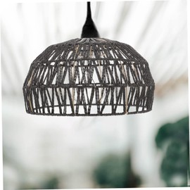 GANAZONO Lampshade Decorative Lanterns for Home Decor Woven Lamp Shade Vintage Lamp Shade Hanging Lights with Plug in Cord Lamp Shade Replacement Vintage Lampshade Festival Light Cover Chic