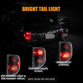 OLDANI Upgraded JDM Style Smoke Housing Tail Lights for 2003-2008 Hon-da Pilot Rear Lights (with Bulbs&wiring bundles), Clear Lens Rear Lamp Assembly Driver& Passenger Side, 1 Pair