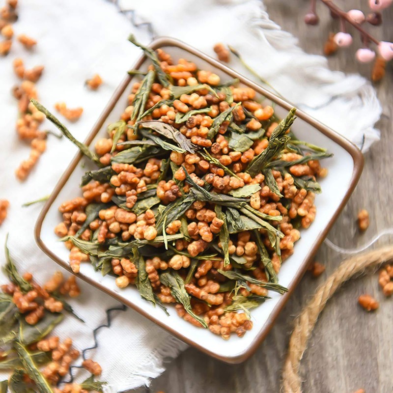 100g China Brown Rice Green Tea Natural Organic Herbal Flower