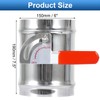 TOP-VIGOR 6 Inch HVAC Duct Manual Volume Backdraft Damper, Full