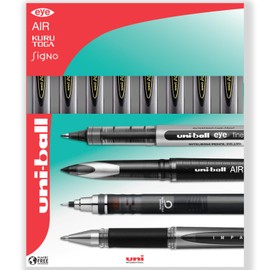 uni-ball SN-220 Power Tank Retractable Ballpoint Pen 1.0mm Black Ink Pack of 8 in Cardboard Case