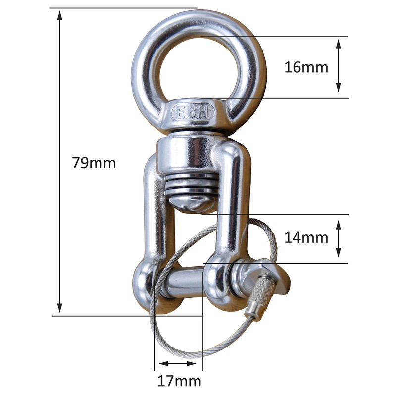 Kliffhanger Swivel with Ball Bearing for Hanging Chairs up to