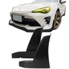 IKON MOTORSPORTS, Front Bumper Lip Splitter Winglets Compatible with 2017-2020