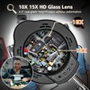 Magnifying Glass with Light and Clamp, 15X 10X Desk Magnifying