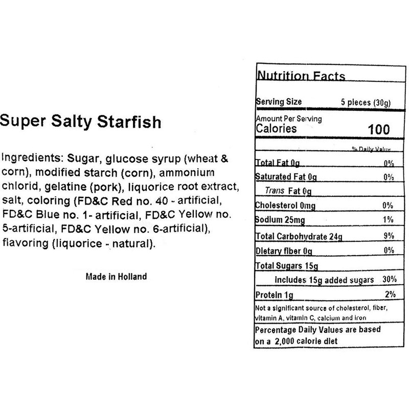 SweetGourmet Extra Salty Starfish Licorice | Dutch Super Sea Salty