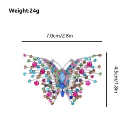 FAIRYGATE Brooches for Women UK Vintage Butterfly Lapel Brooch Pin Colorful Rhinestone Clip Sweater Scarves Shawl Dress Suit Corsage Decoration Delicate Jewelry Gifts B1924