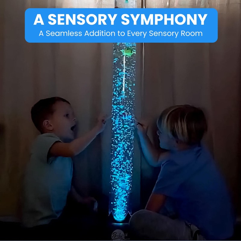 Brewish 4FT Sensory LED Water Bubble Tube Lamp,with 16 Color