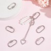 UNICRAFTALE 6pcs 2 Styles Oval Screw Carabiner Lock Stainless Steel