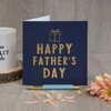 Happy Fathers day card for Father's day greetings card gold