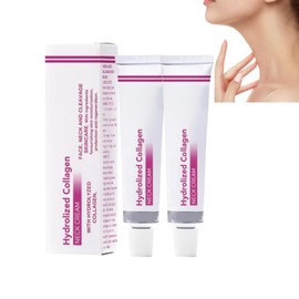 Dyceittdia 2PCS Halscreme, Straffende Creme für den Hals, Collagen-Halscreme, Halsstraffungscreme, Glättet und hellt Halsfalten auf, Pflege für den Hals, 2pcs*40g, cream4