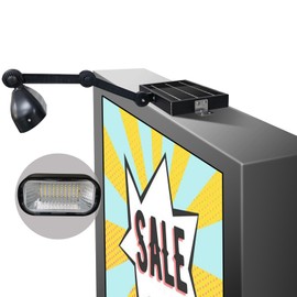 Etzeaxus Solar Sign Lights Outdoor, 60 LEDs Super Bright Billboard Lights, IP65 Waterproof, 3.7V 5200 mAh, Commercial Solar Lights for Real Estate Signs, usiness, Yard Sign Lighting