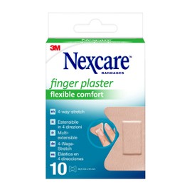 Nexcare Pack of 10 Finger Plasters, 44.5 mm x 51 mm