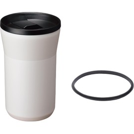 Kyocera CTB-L35PC-WH-AZ Vacuum Insulated Tumbler with Lid, Replacement Parts, Packing Set, Inner Ceramic Treatment, Non-Condensation, Hot and Cold Insulation, 11.8 fl oz (350 ml), Cream White