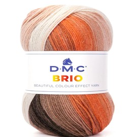 DMC - BRIO, Ideal for Garment Making - Knitting Needle No. 4-80% Acrylic and 20% Wool | 100 g, 345 m, 18 Colours