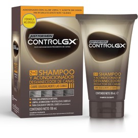 Just for Men Control GX Shampoo y Acondicionador Desvanecedor de Canas, Reduce Canas Gradualmente, Sin Peróxido, Sin Amoniaco, 118ml