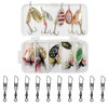 10-Piece Spinner Bait Set, 10-Piece Fishhook Adapter Ring, Swinging Bait
