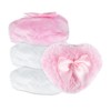 4Pcs Fluffy Powder Puff, 3.2 Inch Large Heart-Shape Loose Powder