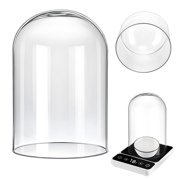 LOYIM Sourdough Starter Glass Dome for Heating Pad Accessories Fits