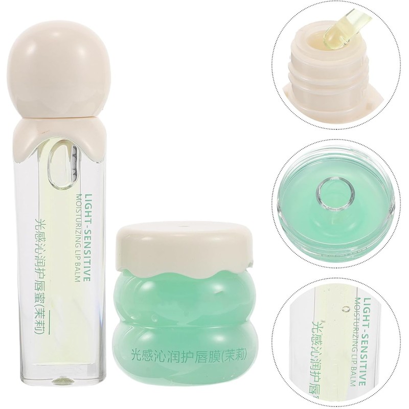 2 Piezas Set de Bálsamos Labiales Hidratantes en Gel