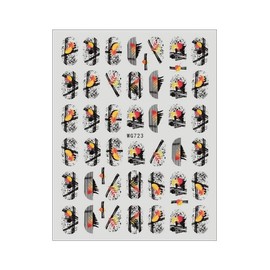 Generic Fall Leaf Thanksgivin Nail Sticker Geometric Lines Pumpkins Fox Owl Wg723 Nail Wraps Stickers Manicure Supplies for Women Nails Full Long Lasting Easy Apply and Remove