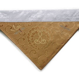 Buddhist altar Uchiki (inner layer), triangle, made of high-grade gold brocade cloth, Uchiki Honganji school, Otani school, Jodo Shinshu family crest (width 7.9 inches (20 cm) (30s), Onishi (Honganji