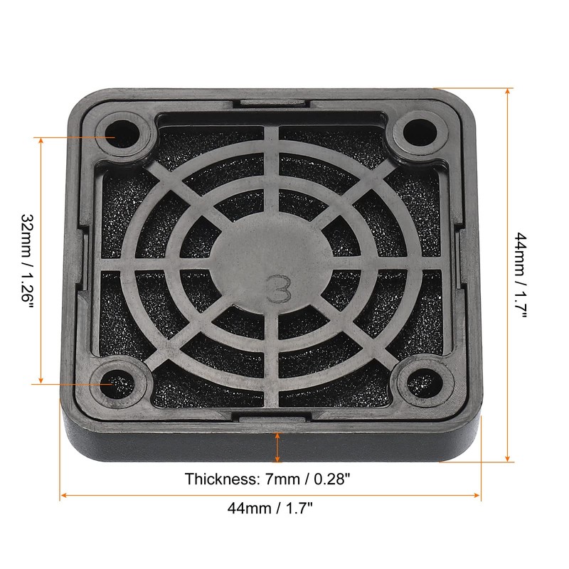 PATIKIL 40mm Cooling Fan Filter Fan Dust Filter Vent Grille