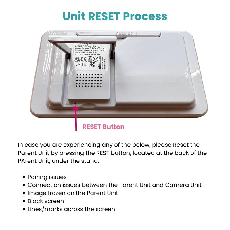 Babysense Parent Unit for HDS2 Video Baby Monitor, Replacement Unit