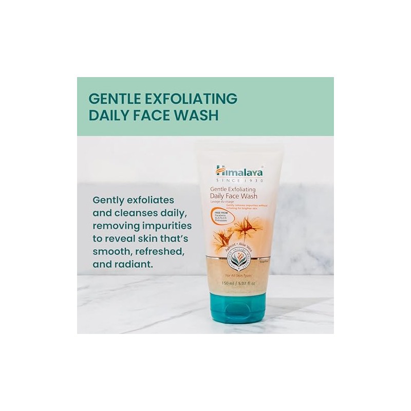 Himalaya Gentle Exfoliating Daily Face Wash, 5.07 Fluid Ounce