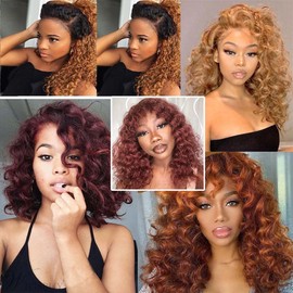 MAMART 30 32 34 inch Brown Bundles Water Wave Human Hair Bundles Color 30 Brown Water Human Hair Double Weft Wet And Wavy Hair Extension For Black Women