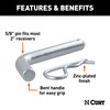 CURT 21501 Trailer Hitch Pin & Clip, 5/8-Inch Diameter, Fits