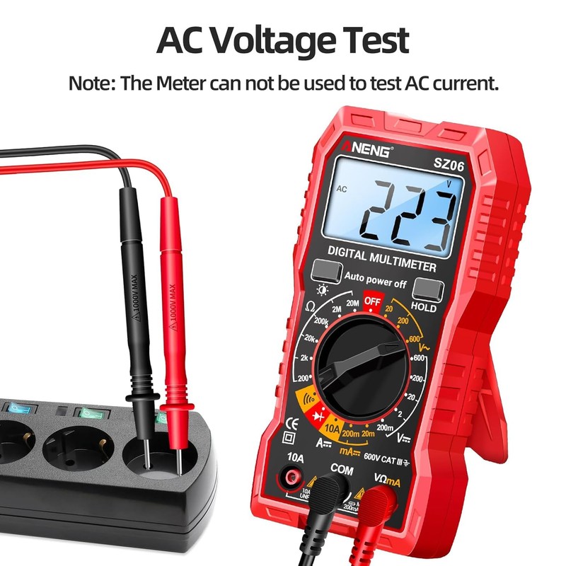 ANENG Digital Multimeter Tester Measures AC/DC Voltage,DC Current Ohm Amp