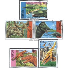 Kongo (Brazzaville) 1398-1402 (complete.issue.) 1993 Prehistoric Animals (Stamps for collectors) Amphibians / reptiles / dinosaurs