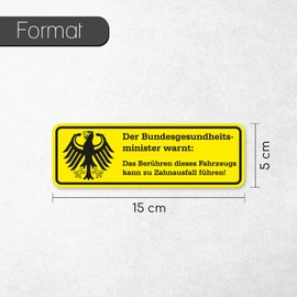 easydruck24de Fun Sticker, Tooth Loss Warning I Funny Slogan for Motorbike, Moped I Car Sticker, Bike Sticker I Weatherproof (English language not guaranteed), 15 x 5 cm