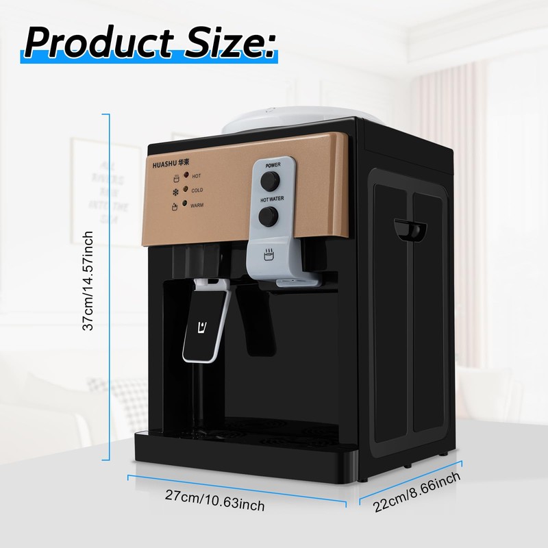 Top Loading Water Cooler Dispenser,Hot/Cold Water Dispenser with 3 Temperature