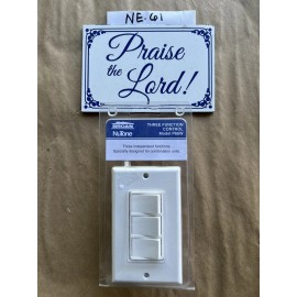 Broan New Broan NuTone P66W 3-Function Wall Control Switch for Vent / Heater Fans 15A