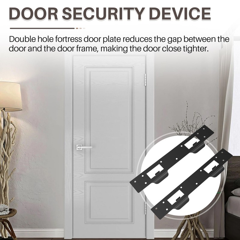 Double Hole Door Strike Plate, 5-1/2 in to 6 in