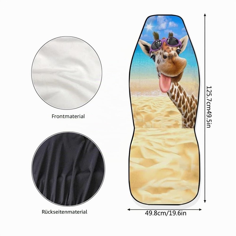 chaqlin Funny Giraffe Car Seat Cover Universal Fit Car Truck