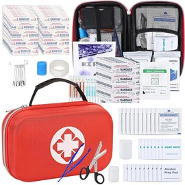 Botiquín de Primeros Auxilios de 284 Piezas,Kit de Primeros Auxilios Portatil,Médico de Emergencia Completo para Hogar Coche Barco Lugar Trabajo Mochila y Acampar Senderismo Viaje (Estilo Ⅰ)