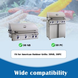 ZLjoint Heat Plate for AOG 30NB, 30PC Grill Replacement Parts, 15 1/2" x 8 1/4" Heat Shield for American Outdoor Grill 30NB 30PC Replacement Parts, 3 Pcs Stainless Steel Grill Tube Burner Cover