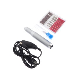 WOONEKY 1set Electric Nail Drill Machine Portable Usb Nail Art Sanding Device Speed for Safe Manicure and Pedicure Low Noise Includes Corn Bit for Home Salon Use